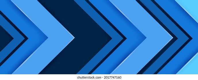 Fondo abstracto para sitios web y banners con ricos colores azules. Flechas planas brillantes con efecto 3d. Composición dinámica.