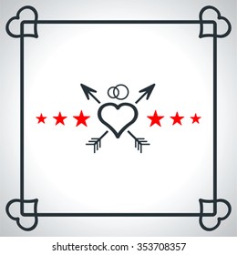 Abstract background with wedding emblem