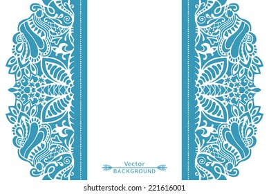 Abstract background, wedding invitation or greeting card design with lace pattern, beautiful luxury postcard, ornate page cover, ornamental vector illustration