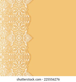 Abstract background, wedding invitation or greeting card design with lace pattern, beautiful luxury postcard, ornate page cover, ornamental vector illustration