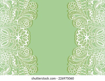 Abstract background, wedding invitation or greeting card design with lace pattern, beautiful luxury postcard, ornate page cover, ornamental vector illustration