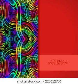 Abstract background, wedding invitation or greeting card design with lace pattern, beautiful luxury postcard, ornate page cover, ornamental vector illustration