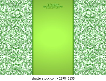 Abstract background, wedding invitation or greeting card design with lace pattern, beautiful luxury postcard, ornate page cover, ornamental vector illustration