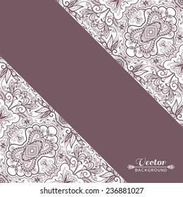 Abstract background, wedding invitation or greeting card design with lace pattern, beautiful luxury postcard, ornate page cover, ornamental vector illustration