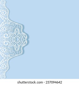 Abstract background, wedding invitation or greeting card design with lace pattern, beautiful luxury postcard, ornate page cover, ornamental vector illustration