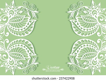 Abstract background, wedding invitation or greeting card design with lace pattern, beautiful luxury postcard, ornate page cover, ornamental vector illustration