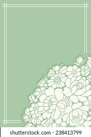 Abstract background, wedding invitation or greeting card design with lace pattern, beautiful luxury postcard, ornate page cover, ornamental vector illustration