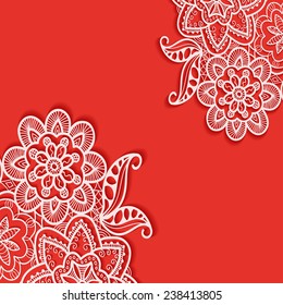 Abstract background, wedding invitation or greeting card design with lace pattern, beautiful luxury postcard, ornate page cover, ornamental vector illustration