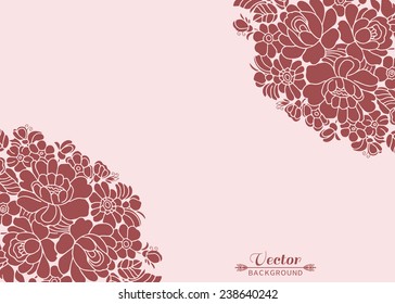 Abstract background, wedding invitation or greeting card design with lace pattern, beautiful luxury postcard, ornate page cover, ornamental vector illustration