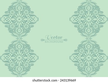 Abstract background, wedding invitation or greeting card design with lace pattern, beautiful luxury postcard, ornate page cover, ornamental vector illustration