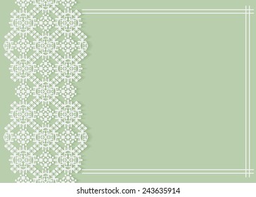 Abstract background, wedding invitation or greeting card design with lace pattern, beautiful luxury postcard, ornate page cover, ornamental vector illustration