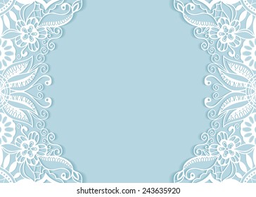 Abstract background, wedding invitation or greeting card design with lace pattern, beautiful luxury postcard, ornate page cover, ornamental vector illustration