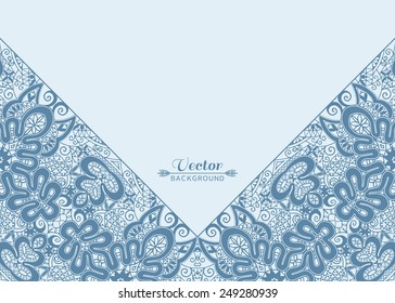 Abstract background, wedding invitation or greeting card design with lace pattern, beautiful luxury postcard, ornate page cover, ornamental vector illustration