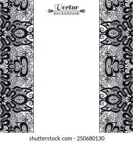 Abstract background, wedding invitation or greeting card design with lace pattern, beautiful luxury postcard, ornate page cover, ornamental vector illustration
