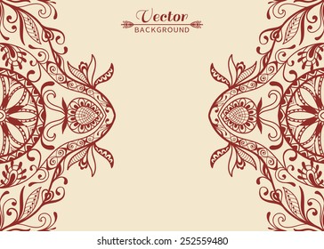 Abstract background, wedding invitation or greeting card design with lace pattern, beautiful luxury postcard, ornate page cover, ornamental vector illustration