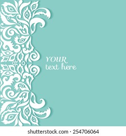 Abstract background, wedding invitation or greeting card design with floral pattern, beautiful luxury postcard, ornate page cover, ornamental vector illustration
