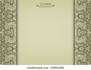 Abstract background, wedding invitation or greeting card design with lace pattern, beautiful luxury postcard, ornate page cover, ornamental vector illustration