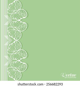 Abstract background, wedding invitation or greeting card design with lace pattern, beautiful luxury postcard, ornate page cover, ornamental vector illustration