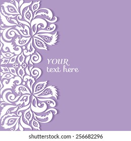 Abstract background, wedding invitation or greeting card design with floral pattern, beautiful luxury postcard, ornate page cover, ornamental vector illustration