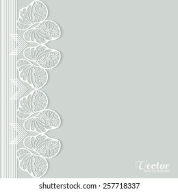 Abstract background, wedding invitation or greeting card design with lace pattern, beautiful luxury postcard, ornate page cover, ornamental vector illustration