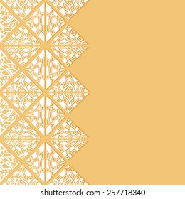 Abstract background, wedding invitation or greeting card design with geometric pattern, beautiful luxury postcard, ornate page cover, ornamental vector illustration