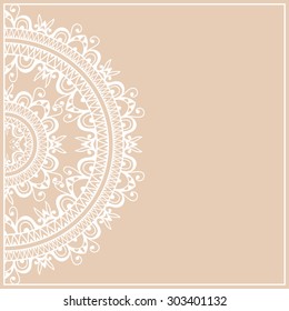Abstract background, wedding invitation or greeting card design with lace pattern, beautiful luxury postcard, ornate page cover, ornamental vector illustration