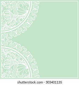 Abstract background, wedding invitation or greeting card design with lace pattern, beautiful luxury postcard, ornate page cover, ornamental vector illustration