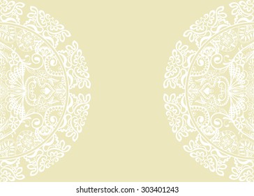 Abstract background, wedding invitation or greeting card design with lace pattern, beautiful luxury postcard, ornate page cover, ornamental vector illustration