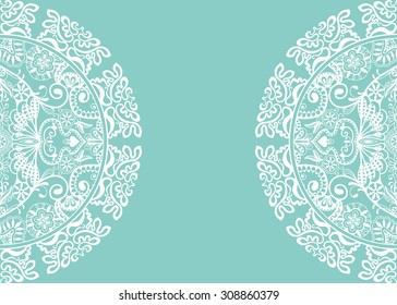 Abstract background, wedding invitation or greeting card design with lace pattern, beautiful luxury postcard, ornate page cover, ornamental vector illustration