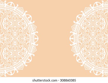 Abstract background, wedding invitation or greeting card design with lace pattern, beautiful luxury postcard, ornate page cover, ornamental vector illustration