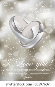 abstract background with wedding rings