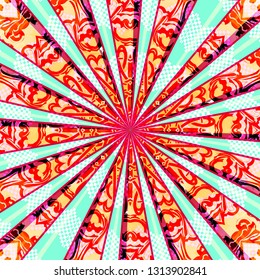 Abstract background. Well suited for cover and fabric. Retro style colorful light evenly diffuses behind. Vector illustration for design. EPS 10