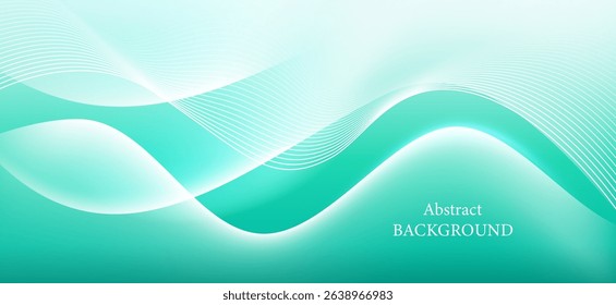 Abstract Background, which uses a design with lines and curves in shades of green and light gray, consists of waves and lines that flow harmoniously, giving a comfortable and modern feel.
