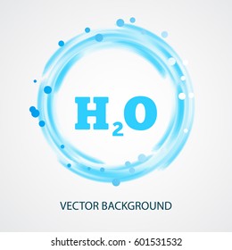 abstract background. whirlpool. round frame. Water formula.