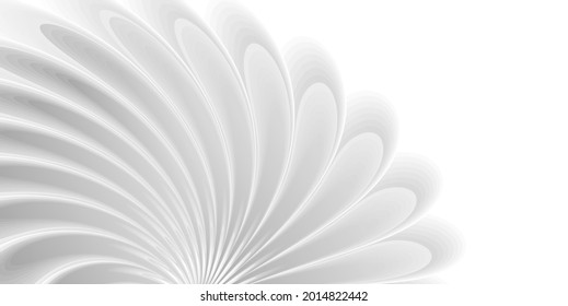 Abstract background with white 3d flower on wind, soft texture, cover wallpaper