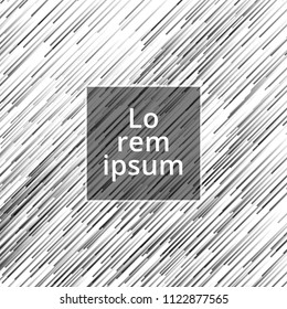 Abstract background white and black diagonal lines futuristic texture. Vector illustration