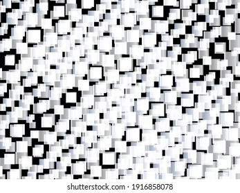 Abstract Background. White and black mosaic. Vector illustration.