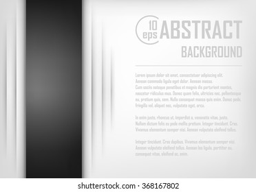 Abstract background of white and black origami paper. Vector illustration. Mesh. EPS 10
