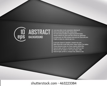 Abstract background of white and black origami paper. Vector illustration. Mesh. EPS 10