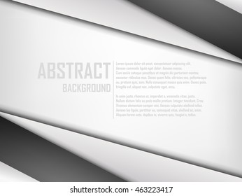 Abstract background of white and black origami paper. Vector illustration. Mesh. EPS 10