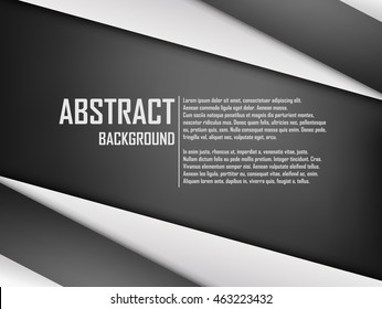 Abstract background of white and black origami paper. Vector illustration. Mesh. EPS 10