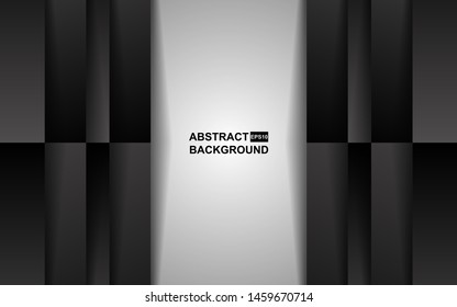 Abstract background white and black paper shapes vector design. Modern cover template for use element banner, poster, card, web, advertising, corporate, brochure, flyer, presentation. Layer on space