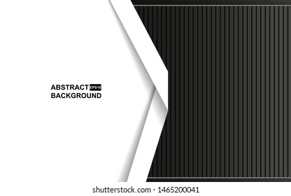 Abstract background white and black paper shapes vector design. Modern cover template for element banner, poster, card, web, advertising, corporate, brochure, flyer, presentation. Layer on for text