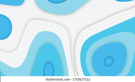 Abstract background white and blue with paper art shapes with 3D and paper cut shapes. Vector EPS 10 illustration design layout for flyers or posters.