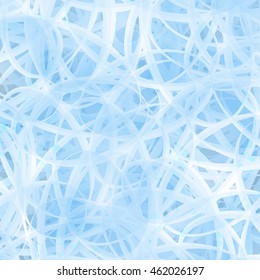 Abstract Background. White Blue Tangled Lines. Vector