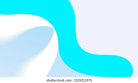 Abstract background with white and blue wave decoration
