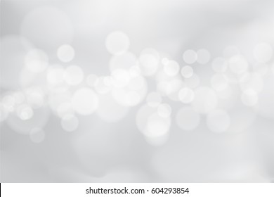 Abstract background with white bokeh effect.Template of blurred defocused lights in spring color for greeting, invitation card, banner and poster to celebrate on holiday season in vector illustration.