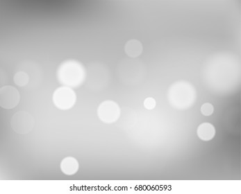 Abstract background with white bokeh effect.Template of blurred defocused lights in spring color for greeting, invitation card, banner and poster to celebrate on holiday season in vector illustration.