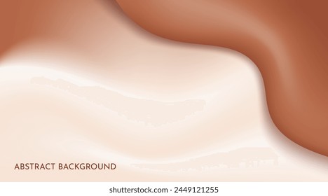 fondo abstracto, ondas 3D blancas y marrones