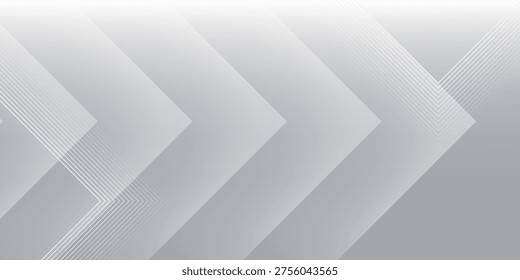 Abstract background with white chevron pattern. 3D rendering of geometric texture with arrows.